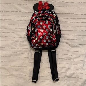 Minnie Sequin Backpack with Ears and Bow